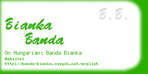 bianka banda business card